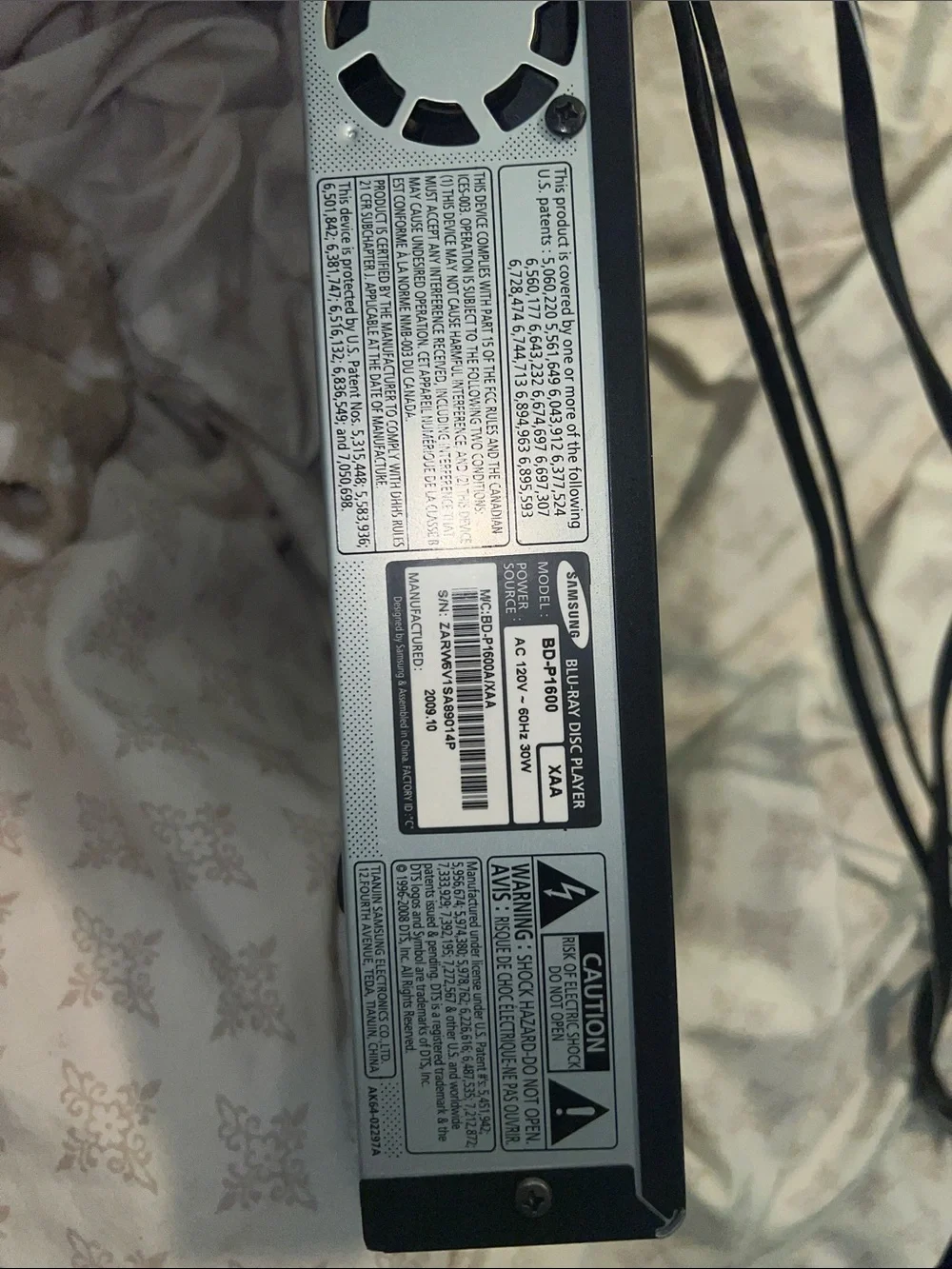 Samsung Blu-ray Player in Black with Blue Accents